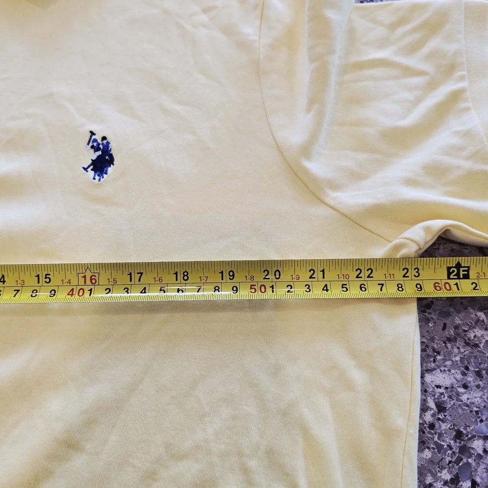 Polo Ralph Lauren Shirt Mens Large Cotton Classic‎ Fit Yellow.A167